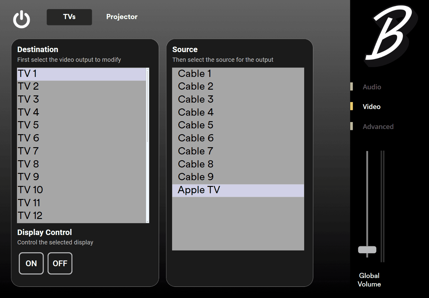 Backyard - Sports Bar, Live Event & Entertainment Venue touch panel interface, image 3