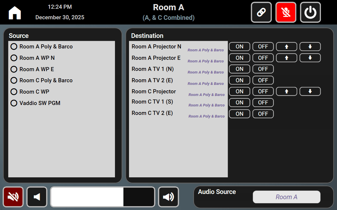 The Bureau of Engraving and Printing - Four-Way Divisible Auditorium & Conference Room touch panel interface, image 2