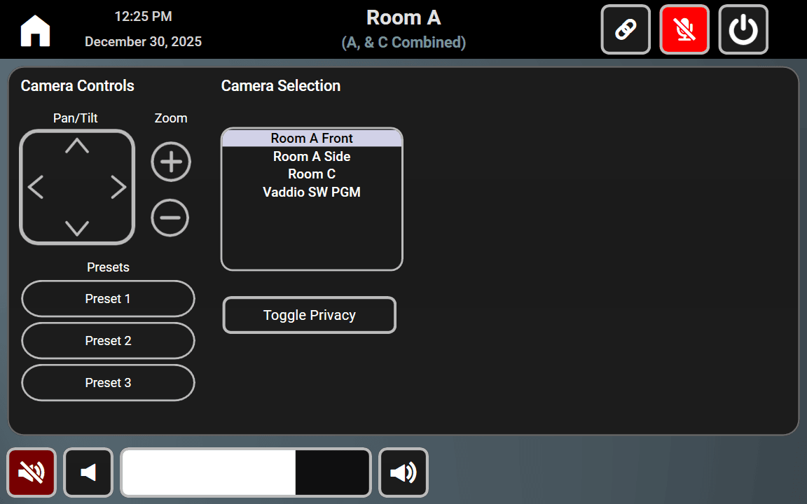 The Bureau of Engraving and Printing - Four-Way Divisible Auditorium & Conference Room touch panel interface, image 3